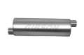 Picture of Gibson SFT Superflow Offset-Offset Round Muffler - 6x19in-2-5in Inlet-2-5in Outlet - Stainless