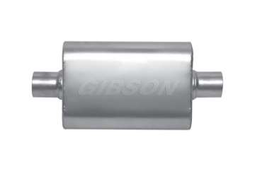 Picture of Gibson MWA Superflow Center-Center Oval Muffler - 4x9x14in-2-5in Inlet-2-5in Outlet - Stainless