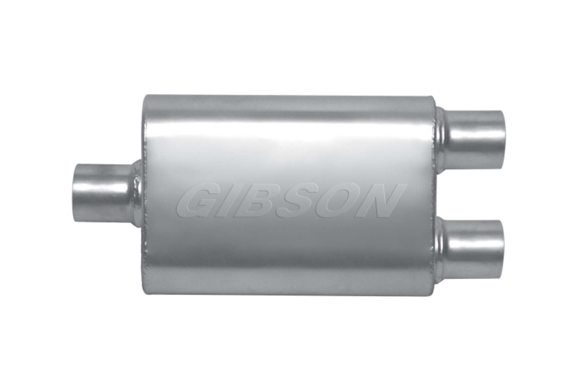 Picture of Gibson MWA Superflow Center-Dual Oval Muffler - 4x9x14in-3in Inlet-3in Outlet - Stainless