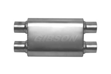 Picture of Gibson MWA Superflow Dual-Dual Oval Muffler - 4x9x14in-2-5in Inlet-2-5in Outlet - Stainless