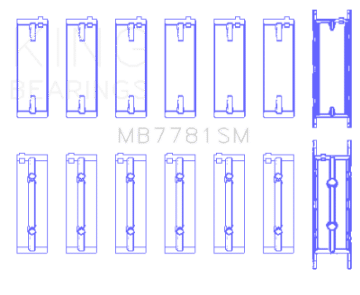 Picture of King BMW N57 D30 A-B-C - N57N - N57S Size +0-25mm Main Bearing Set