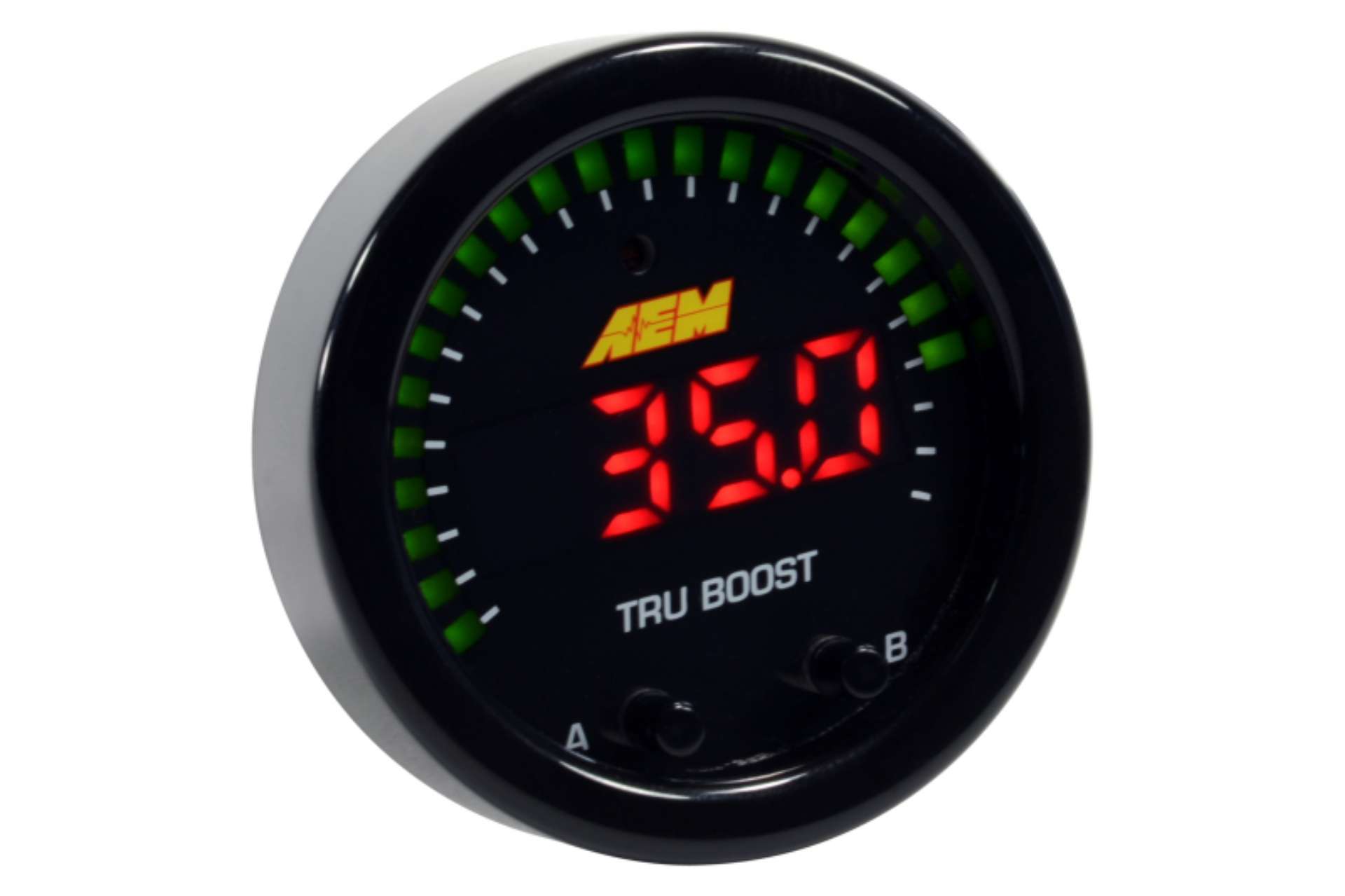 Picture of AEM X-Series Tru-Boost Controller Gauge w- Boost Control Solenoid 80PSIg Internal MAP Sensor