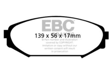 Picture of EBC 00-02 Acura MDX 3-5 Greenstuff Front Brake Pads