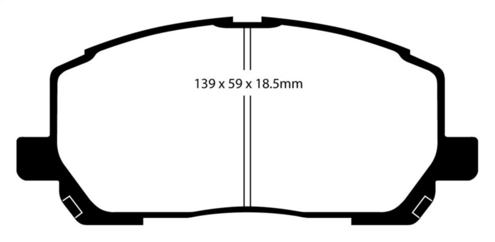 Picture of EBC 00-03 Toyota Highlander 2-4 2WD Greenstuff Front Brake Pads