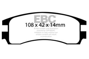 Picture of EBC 00-05 Buick Le Sabre FWD 3-8 15in Wheels Redstuff Rear Brake Pads