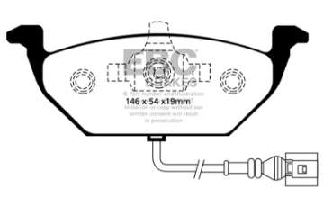 Picture of EBC 00-05 Volkswagen Beetle 2-0 Yellowstuff Front Brake Pads