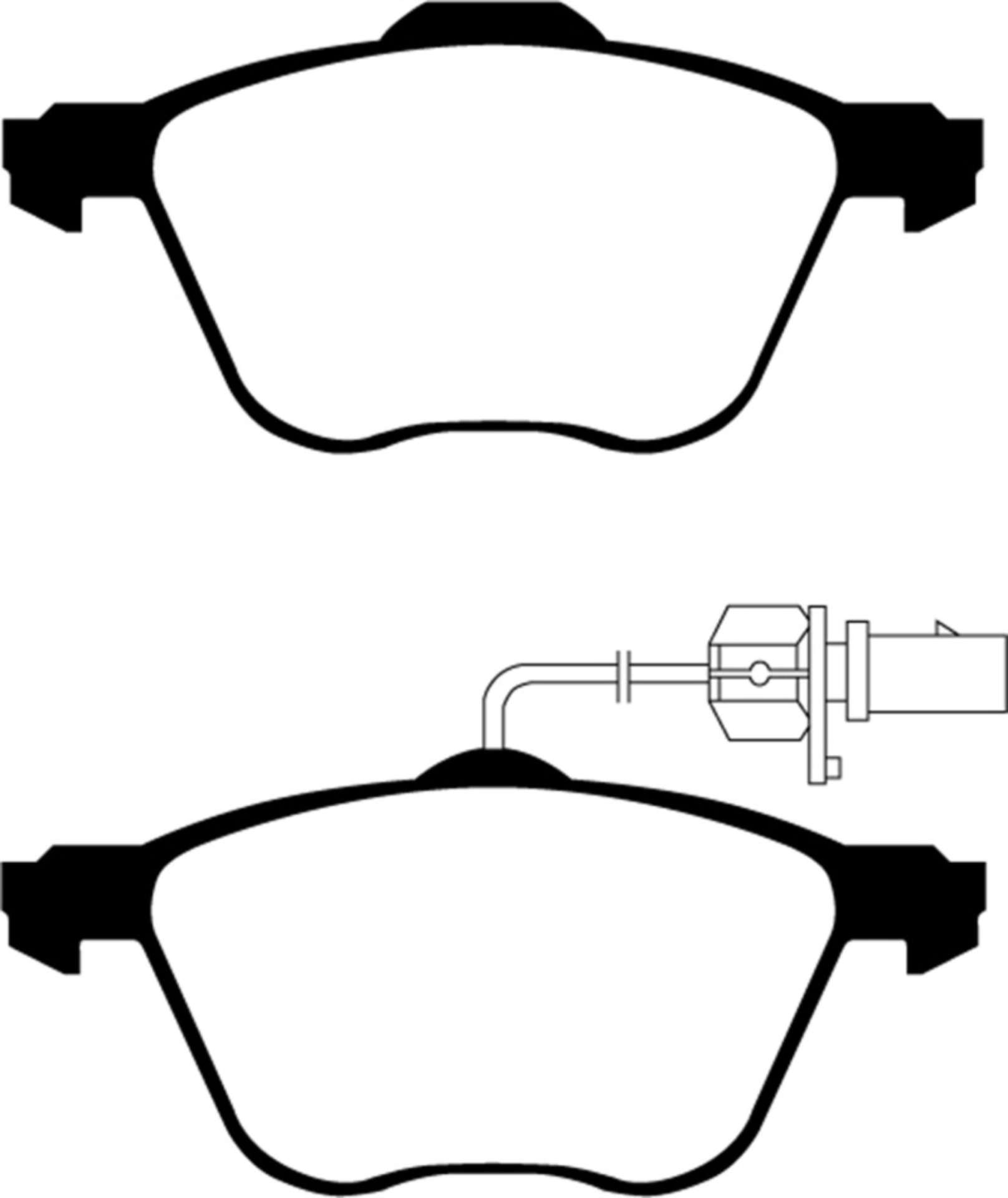 Picture of EBC 01 Volkswagen Eurovan 2-8 313mm Greenstuff Front Brake Pads