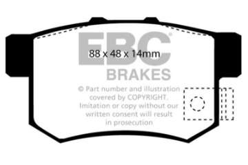 Picture of EBC 01-03 Acura CL 3-2 Ultimax2 Rear Brake Pads