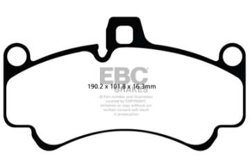 Picture of EBC 01-03 Porsche 911 996 Cast Iron Rotor only 3-6 Twin Turbo GT2 Redstuff Front Brake Pads