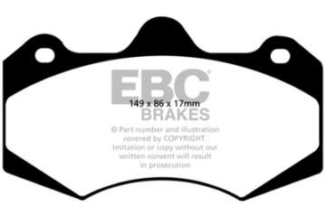 Picture of EBC 01-04 Aston Martin Vanquish 5-9 AP Caliper Orangestuff Front Brake Pads