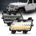 Picture of ANZO 18-19 Jeep Wrangler JL Halogen Chrome Clear w- Sequential Signal