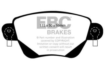 Picture of EBC 01-04 Jaguar X-Type 2-5 Yellowstuff Rear Brake Pads