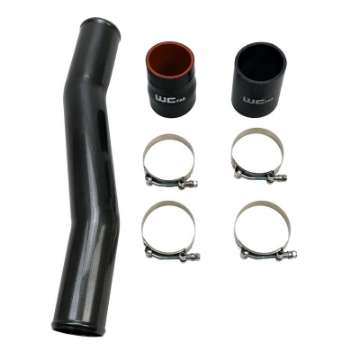 Picture of Wehrli 03-07 Dodge 5-9L Cummins Passenger Side 3in Replacement Intercooler Pipe - Gloss Black