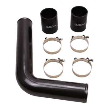 Picture of Wehrli 03-07 Dodge 5-9L Cummins Driver Side 3in Replacement Intercooler Pipe - Gloss Black