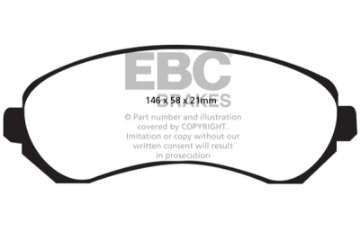 Picture of EBC 01-05 Buick Rendezvous 3-4 2WD Ultimax2 Front Brake Pads