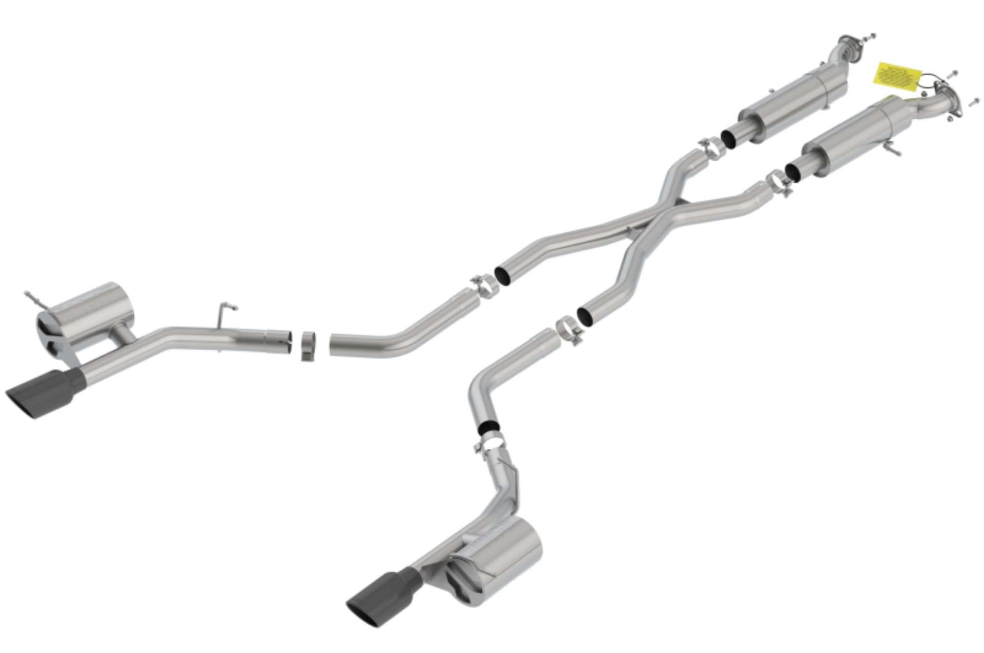 Picture of Borla 18-20 Dodge Durango SRT 6-2L V8 2-75in S-Type SS Catback Exhaust w- BLK Chrome Tips