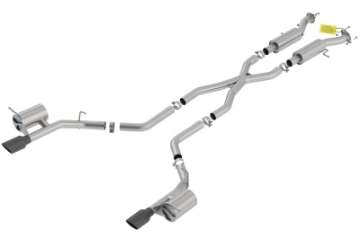 Picture of Borla 18-20 Dodge Durango SRT 6-2L V8 2-75in ATAK SS Catback Exhaust w- BLK Chrome Tips