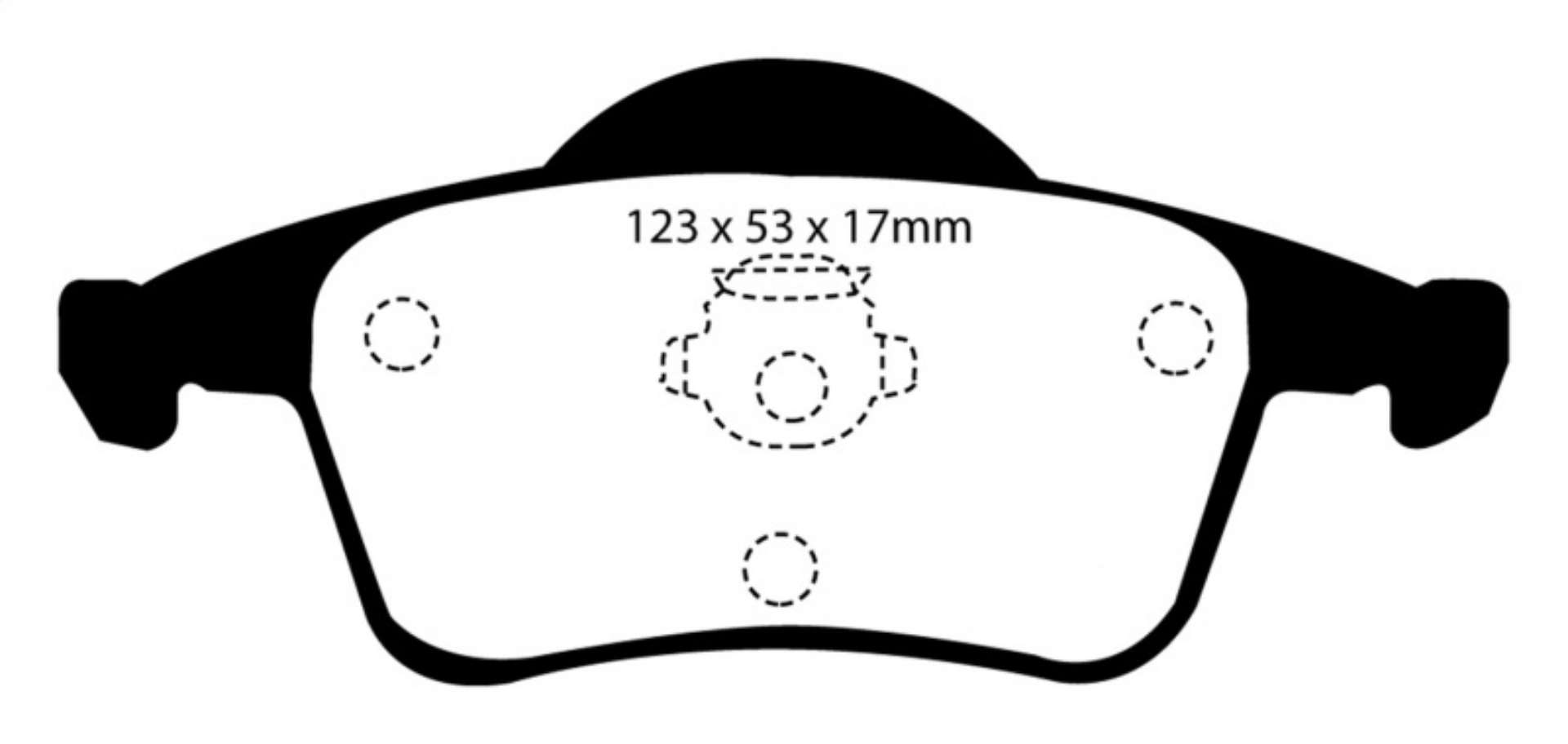 Picture of EBC 01-05 Volvo S60 2-3 Turbo T5 Redstuff Rear Brake Pads