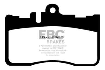 Picture of EBC 01-06 Lexus LS430 4-3 Greenstuff Front Brake Pads