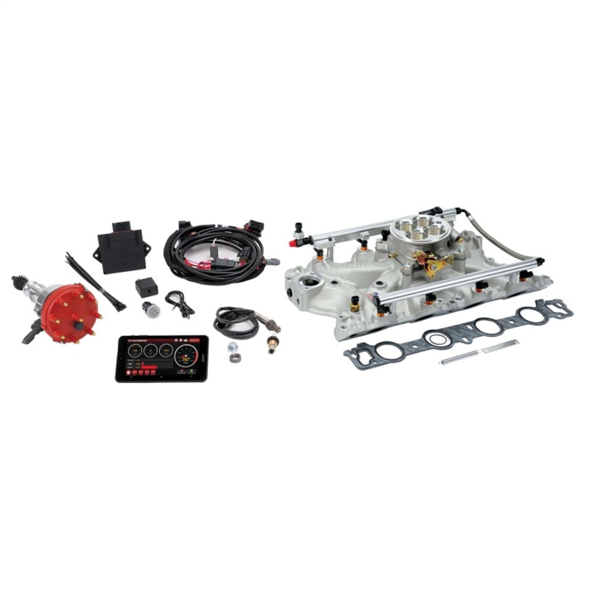 Picture of Edelbrock Pro Flo 4 Fuel Injection Kit Seq Port BBF 429-460 68-87 625 Max HP 35 LbHr Injectors Satin