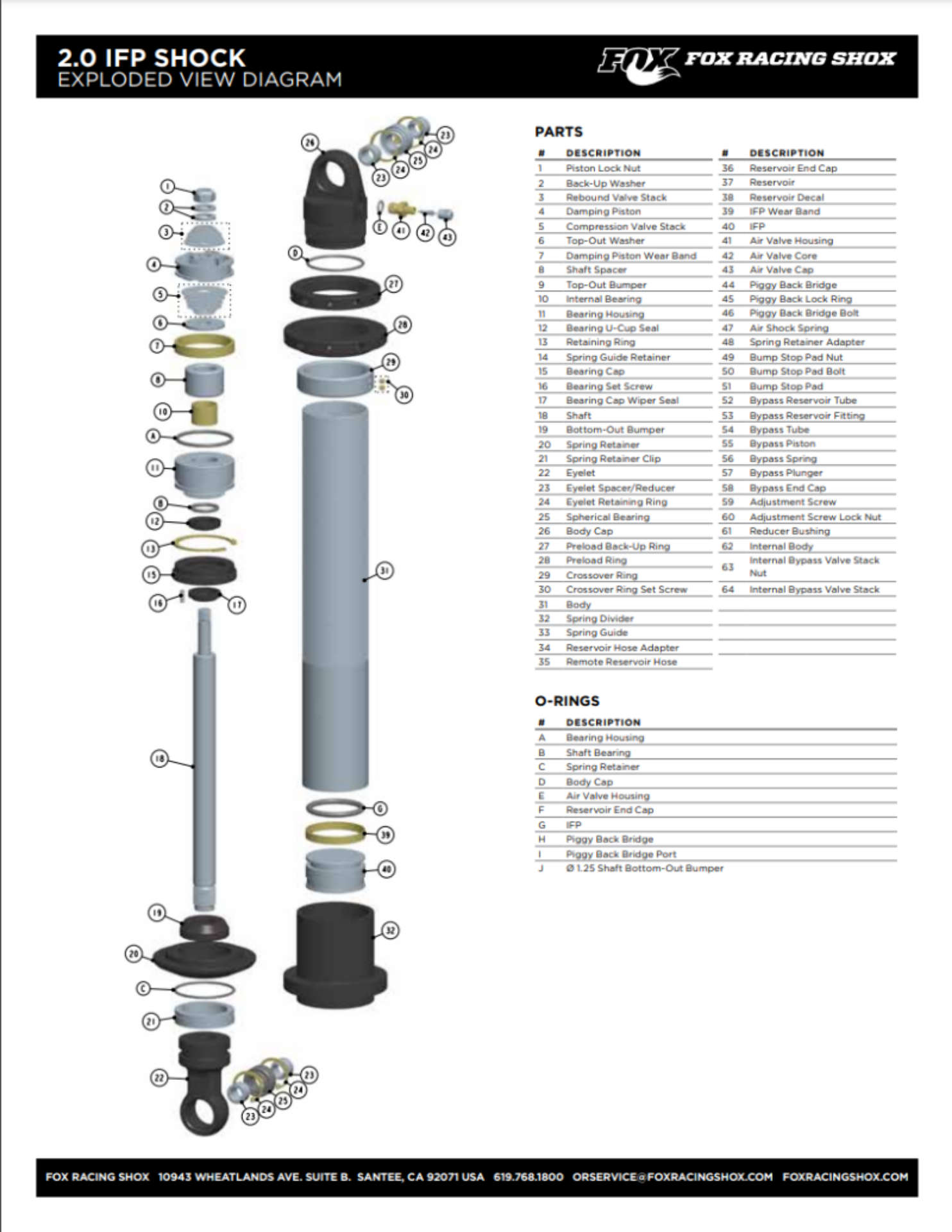 Picture of Fox 10-14 Ford Raptor Front Lower Replacement Shock Eyelet Bushing