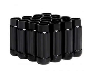 Picture of BLOX Racing 12-Sided P17 Tuner Lug Nuts 12x1-25 - Black Steel - Set of 16