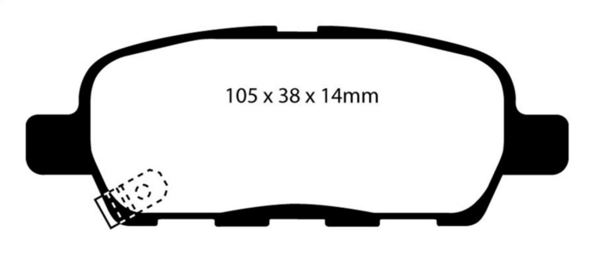 Picture of EBC 02 Infiniti G35 3-5 w-o DCS Redstuff Rear Brake Pads