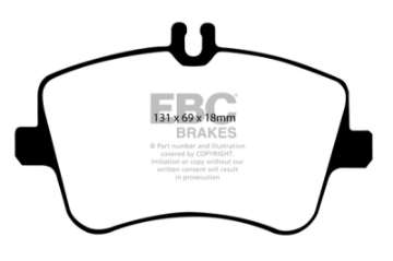 Picture of EBC 02-03 Mercedes-Benz C230 W203 2-3 Greenstuff Front Brake Pads