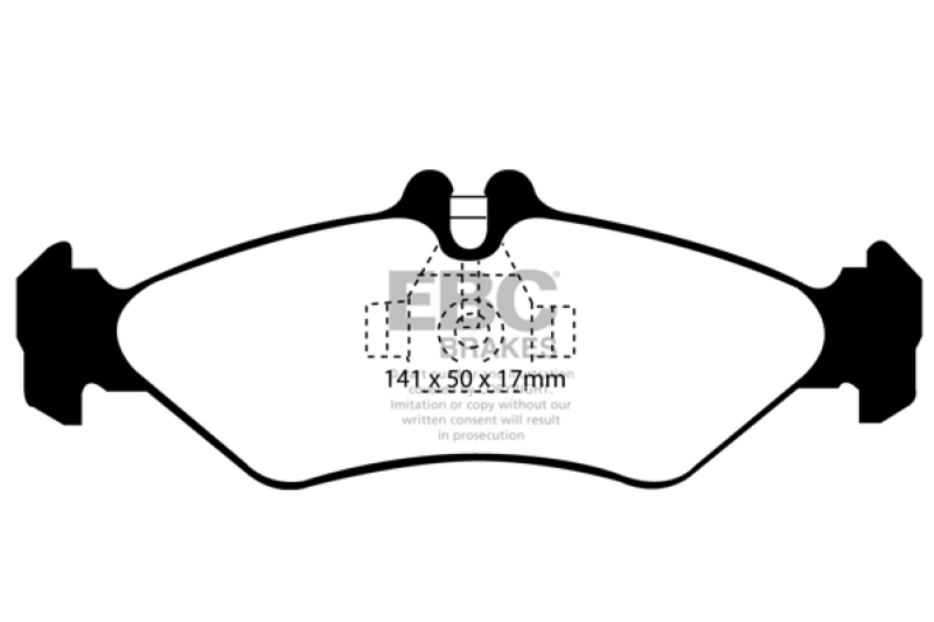 Picture of EBC 02-03 Mercedes-Benz Commercial Sprinter Box Van ATE Rears Greenstuff Rear Brake Pads