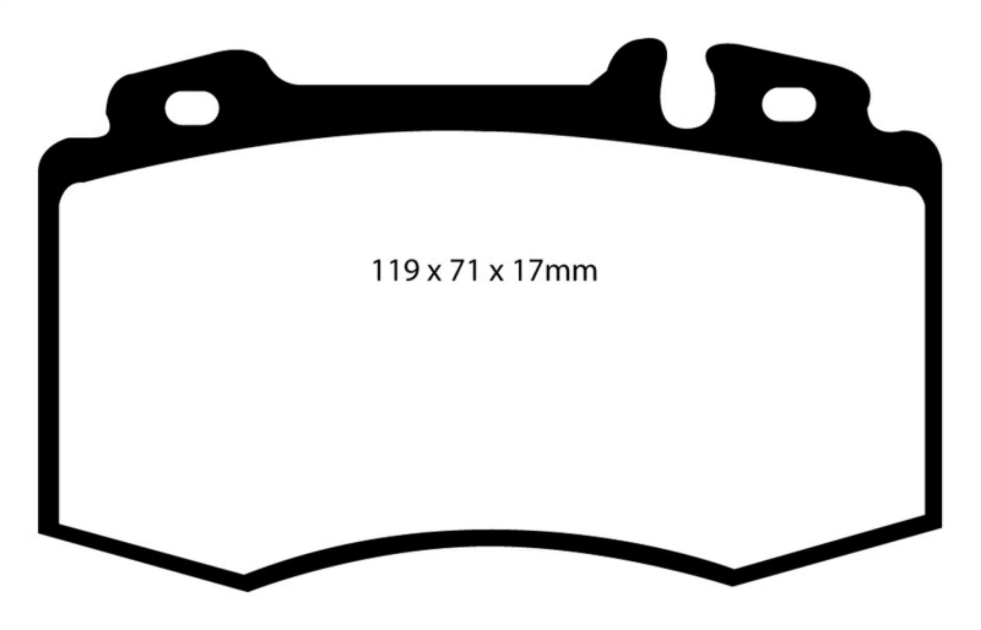 Picture of EBC 02-04 Mercedes-Benz C32 AMG W203 3-2 Supercharged Yellowstuff Front Brake Pads