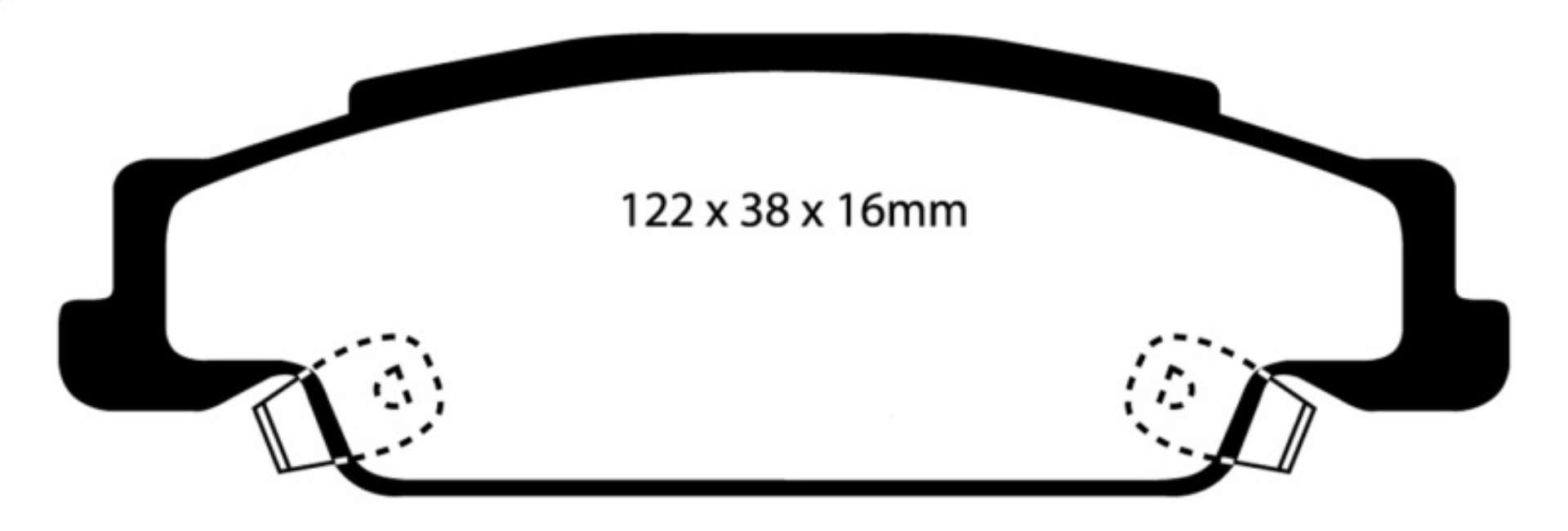 Picture of EBC 02-05 Cadillac CTS 2-6 Redstuff Rear Brake Pads