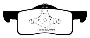 Picture of EBC 02-06 Ford Expedition 4-6 2WD Greenstuff Rear Brake Pads