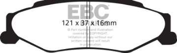 Picture of EBC 03-04 Cadillac XLR 4-6 Greenstuff Rear Brake Pads