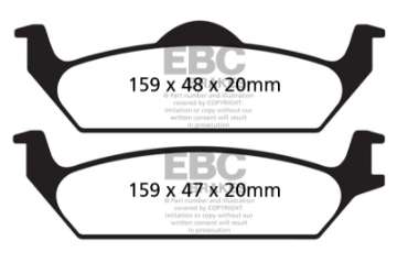 Picture of EBC 03-04 Dodge Dakota 2WD 3-9 Ultimax2 Rear Brake Pads