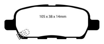 Picture of EBC 03-05 Infiniti FX35 3-5 Greenstuff Rear Brake Pads