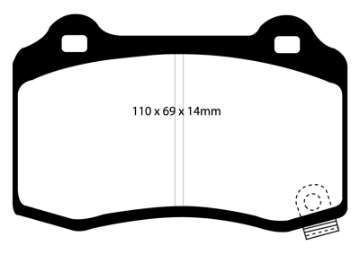 Picture of EBC 04-05 Cadillac CTS-V 5-7 Bluestuff Rear Brake Pads