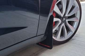 Picture of Rally Armor 17-23 Tesla Model 3 Black UR Mud Flap w-Blue Logo