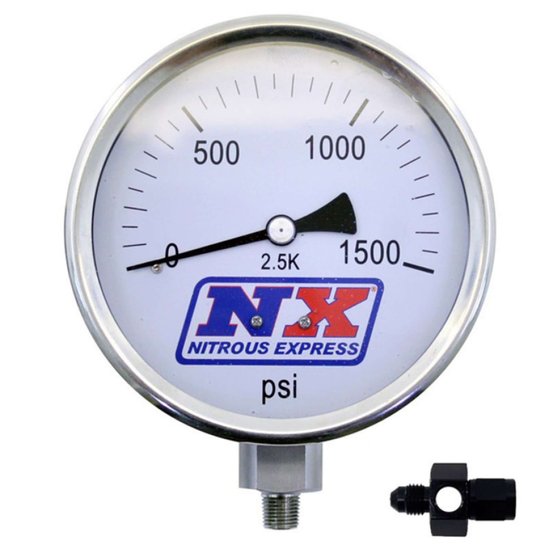 Picture of Nitrous Express Nitrous Pressure Gauge 4in-High Accuracy 6AN