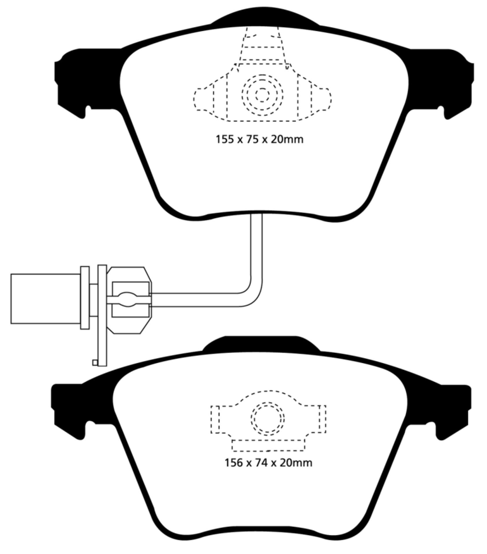 Picture of EBC 04-08 Audi S4 4-2 Bluestuff Front Brake Pads