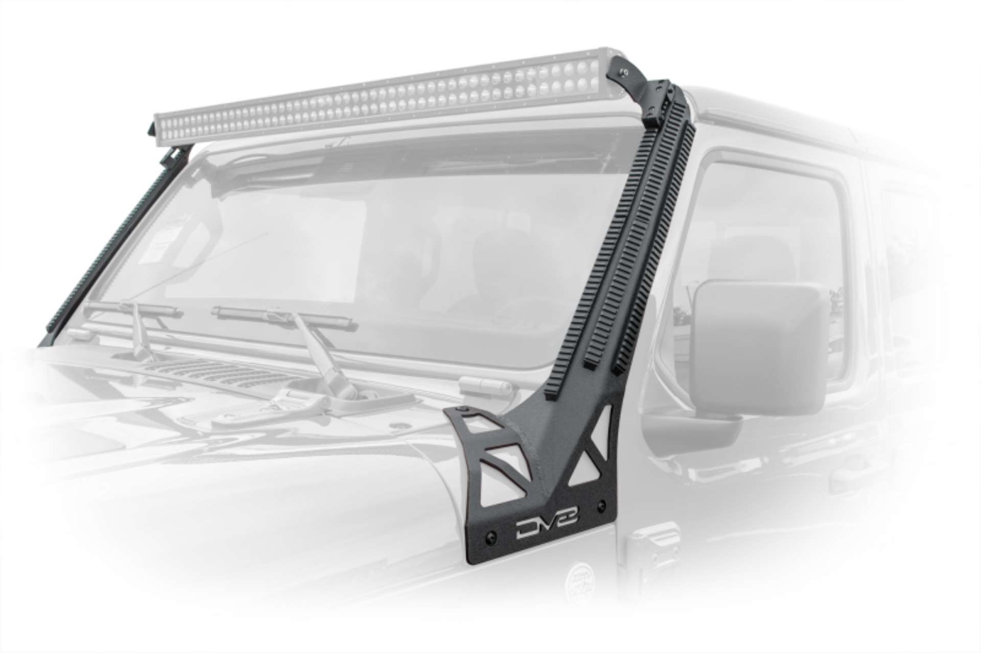 Picture of DV8 Offroad 2018+ JL-Gladiator Picatinny Rail A-Pillar Pod LED Light Mount