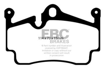 Picture of EBC 04-08 Porsche Boxster Cast Iron Rotors only 2-7 Redstuff Rear Brake Pads