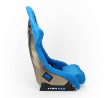 Picture of NRG FRP Bucket Seat ULTRA Edition - Large Blue Alcantara-Gold Glitter Back