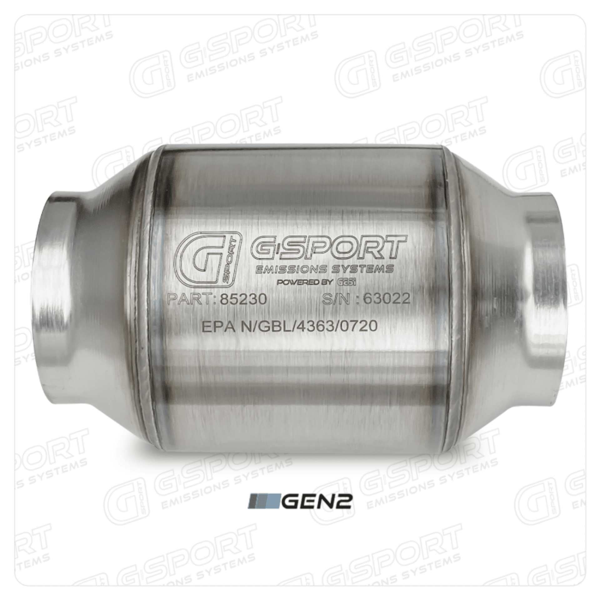 Picture of GESI G-Sport 400 CPSI GEN 2 EPA Compliant 3-0in Inlet-Out Catalytic Converter-4-5in x 4in 500-850HP