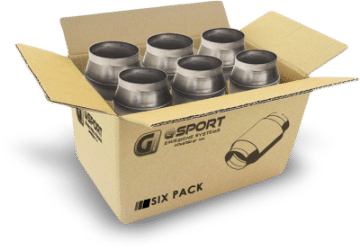 Picture of GESI G-Sport 6PK 400 CPSI EPA Compliant 3in Inlet-Outlet GEN2 High Output Catalytic Conv Assembly