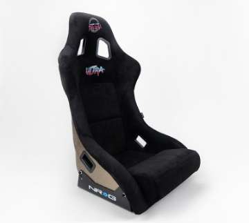 Picture of NRG FRP Bucket Seat ULTRA Edition - Large Black Alcantara-Gold Glitter Back