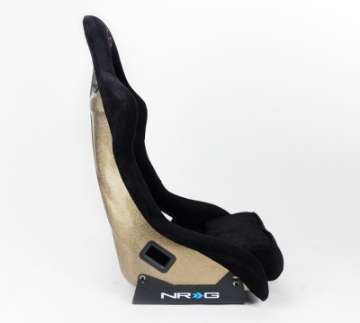 Picture of NRG FRP Bucket Seat ULTRA Edition - Large Black Alcantara-Gold Glitter Back