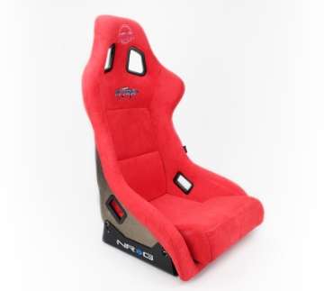 Picture of NRG FRP Bucket Seat ULTRA Edition - Large Red Alcantara-Gold Glitter Back