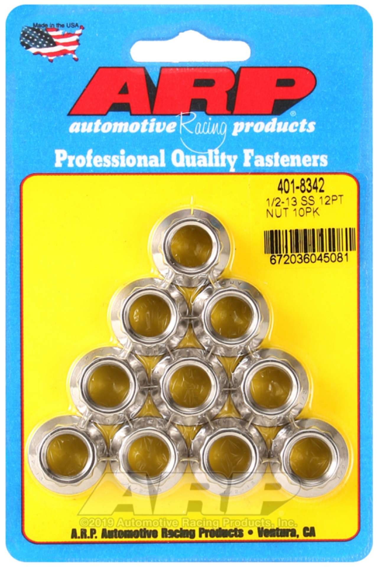 Picture of ARP 1-2-13 SS 12pt Nut Kit Pack of 10