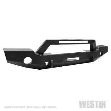 Picture of Westin 18-20 Jeep Wrangler WJ2 Full Width Front Bumper w-LED Light Bar Mount Textured Black