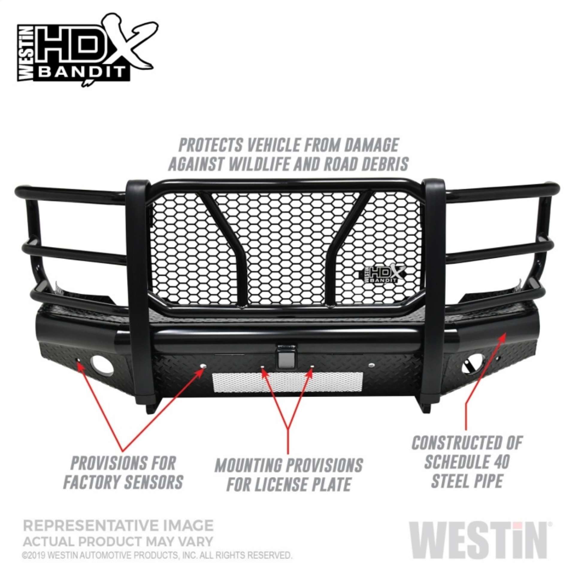 Picture of Westin-HDX Bandit 19-20 Chevrolet Silverado 1500 Front Bumper - Black